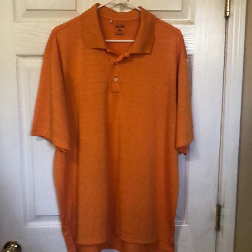Adidas golf polo. Bright orange color